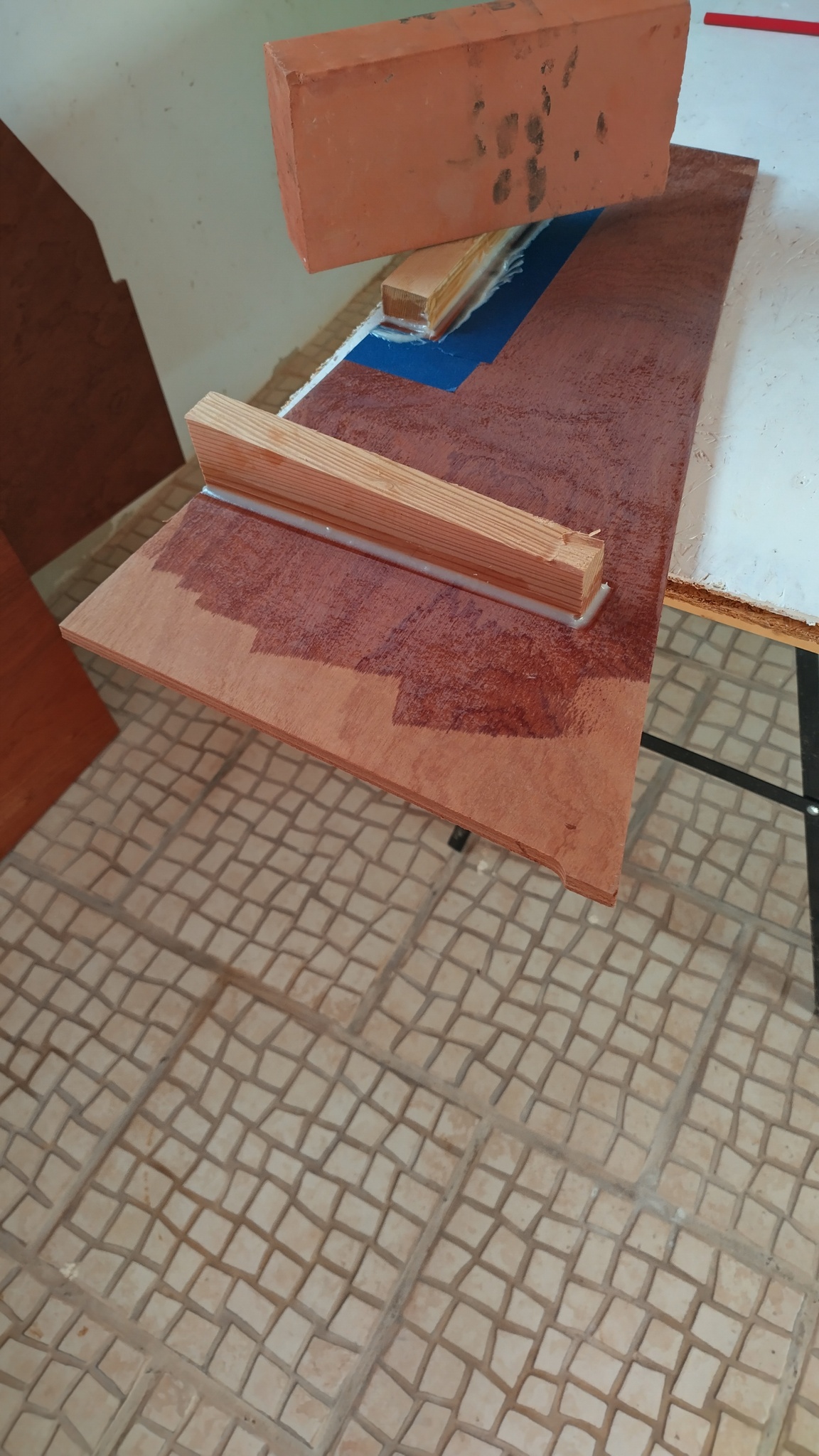 Essais de collages bois sur contreplaqué